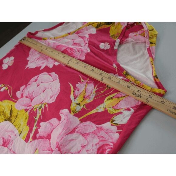 Women's Pink V-neck Sleeveless Blouse M - Picture 6 of 10